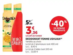 Maximarché Deodorant femme ushuaia offre