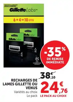 Maximarché Recharges de lames gillette ou venus offre