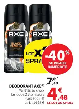 Maximarché Deodorant axe offre