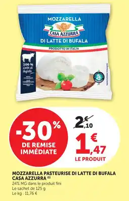 Maximarché Mozzarella pasteurise di latte di bufala casa azzurra offre