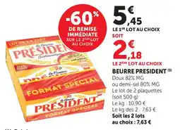 Maximarché Beurre president offre