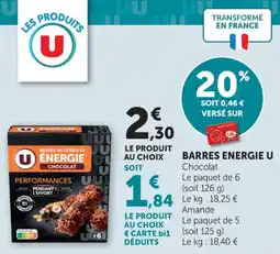 Maximarché Barres energie u offre