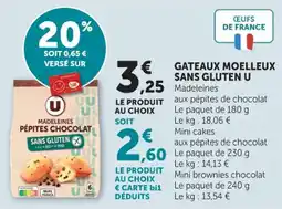 Maximarché Gateaux moelleux sans gluten u offre