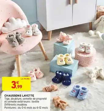 Intermarché Chaussons layette offre