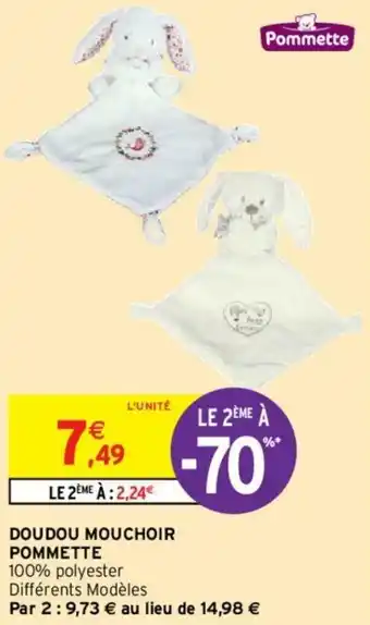 Intermarché Doudou Mouchoir Pommette offre