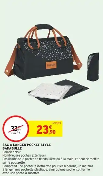 Intermarché SacÀ Langer Pocket Style Badabulle offre