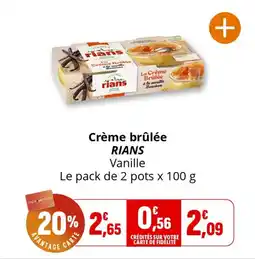 Coccimarket Crème brûlée rians offre