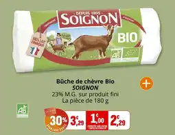 Coccinelle Express Bûche de chèvre bio soignon offre