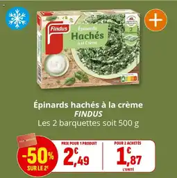 Coccinelle Express Épinards hachés à la crème findus offre