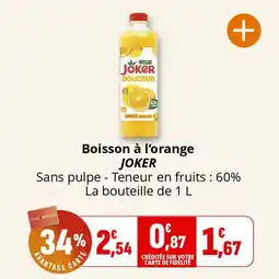 Coccinelle Express Boisson à l'orange joker offre