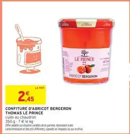 Intermarché CONFITURE D'ABRICOT BERGERON THOMAS LE PRINCE offre