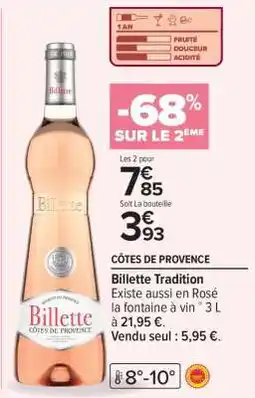 Carrefour Market Billette Tradition offre
