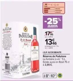 Carrefour Market RÉSERVE DE PADULONE offre