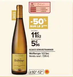 Carrefour Market Wolfberger Gewurztraminer 1/2 Sec offre