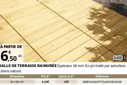 Bricomarché DALLE DE TERRASSE RAINURÉE offre
