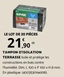 Bricomarché TAMPON D'ISOLATION TERRASSE offre