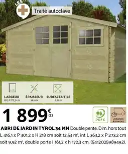 Bricomarché ABRIDE JARDIN TYROL 34 MM offre