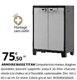 Bricomarché ARMOIRE BASSE TITAN offre
