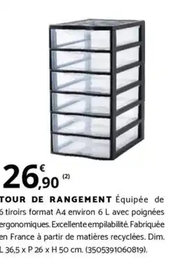 Bricomarché TOUR DE RANGEMENT offre