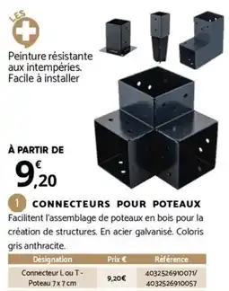Bricomarché CONNECTEURS POUR POTEAUX offre