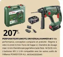Bricomarché PERFORATEURSANS FIL UNIVERSALHAMMER 18 V offre