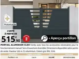 Bricomarché PORTAIL ALUMINIUM CLEO offre