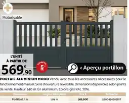 Bricomarché PORTAIL ALUMINIUM MOOD offre