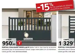 Bricomarché PORTAIL COULISSANT MOOD 3,25 M offre