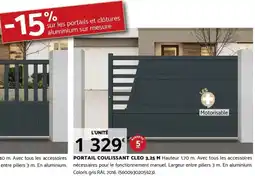 Bricomarché PORTAIL COULISSANT CLEO 3,25 M offre
