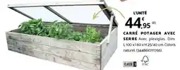 Bricomarché CARRÉ POTAGER AVEC SERRE offre