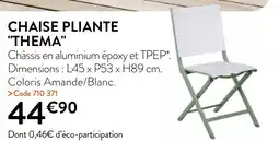 RAGT Jardin & Maison CHAISE PLIANTE THEMA offre
