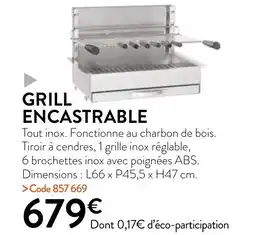 RAGT Jardin & Maison GRILL ENCASTRABLE offre