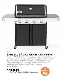 RAGT Jardin & Maison BARBECUE À GAZ GENESIS E415 NEW offre