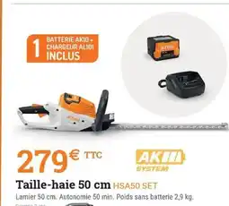 Espace emeraude Taille-haie HSA50 SET offre