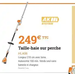 Espace emeraude Taille-haie sur perche HLA56 offre