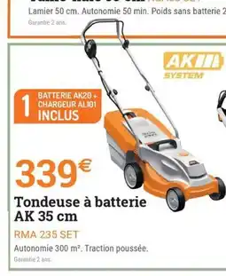 Espace emeraude Tondeuse à batterie AK offre