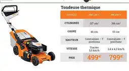 Espace emeraude Tondeuse thermique offre