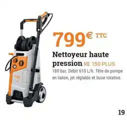 Espace emeraude Nettoyeur haute pression RE 150 PLUS offre