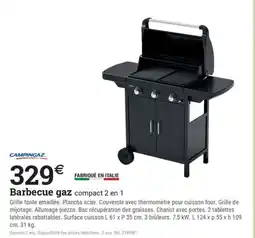 Espace emeraude CAMPINGAZ Barbecue gaz compact 2 en 1 offre