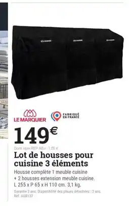 Espace emeraude LE MARQUIER Lot de housses pour cuisine 3 éléments offre