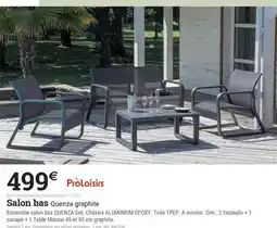 Espace emeraude Salon bas Quenza graphite offre