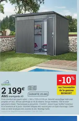 Espace emeraude Abri avantgarde A5 offre