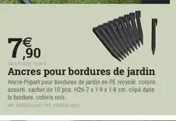 Espace emeraude Ancres pour bordures de jardin offre