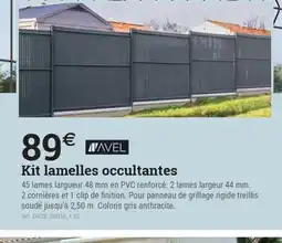 Espace emeraude Kit lamelles occultantes offre