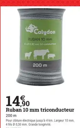 Espace emeraude Ruban 10 mm triconducteur 200 m offre