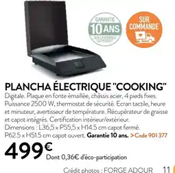 RAGT Jardin & Maison PLANCHA ÉLECTRIQUE COOKING offre