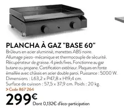 RAGT Jardin & Maison PLANCHA À GAZ BASE 60 offre