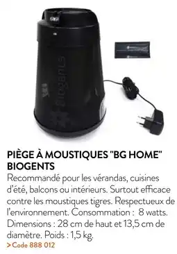 RAGT Jardin & Maison PIÈGE À MOUSTIQUES BG HOME BIOGENTS offre