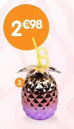 b&m Mason jar ananas avec paille metallique offre