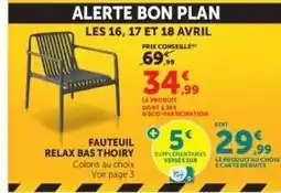 Hyper U Fauteuil Relax Bas Thoiry offre